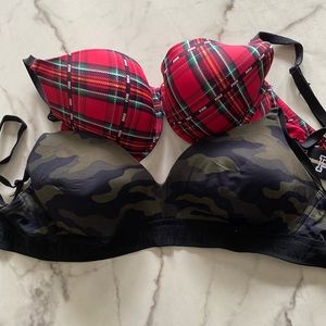 2 VS pink bras. 34 DD